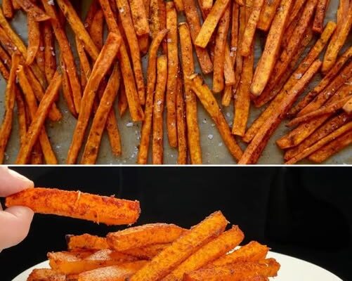 Chrupiące frytki marchewkowe z piekarnika