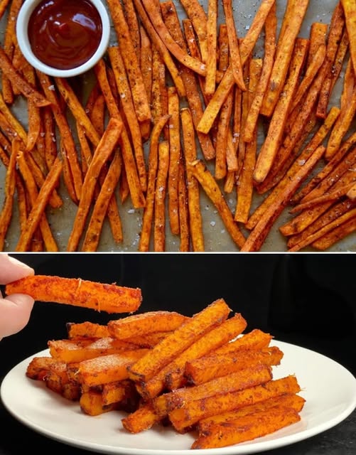 Chrupiące frytki marchewkowe z piekarnika
