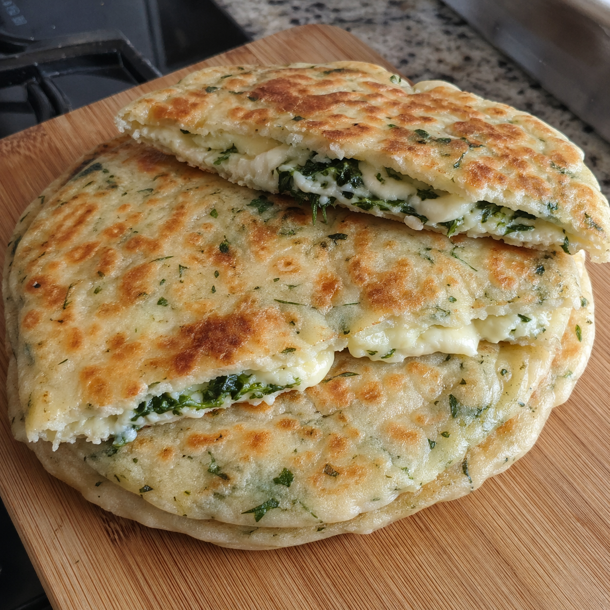 Pyszny placek z serem i ziołami