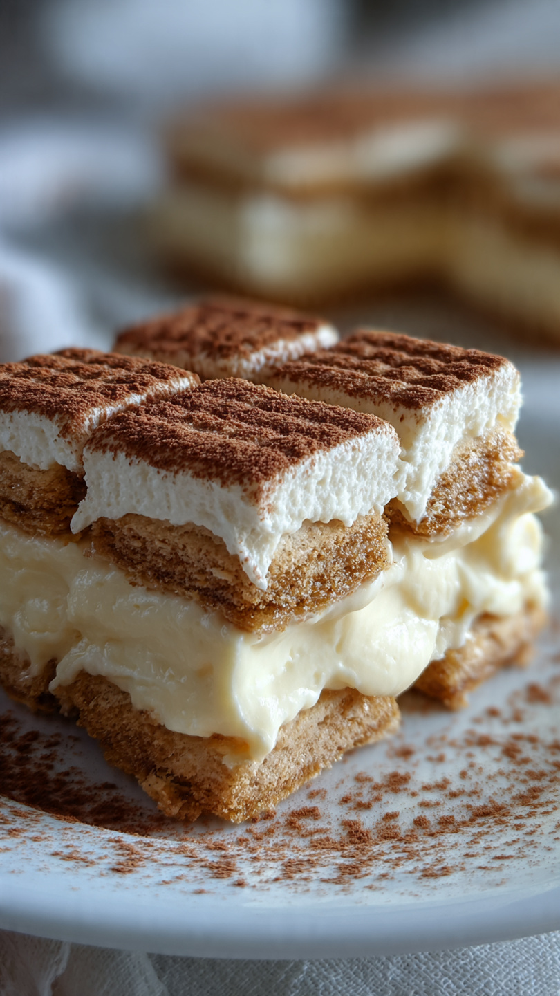 Ciasto bez pieczenia z herbatnikami i budyniem