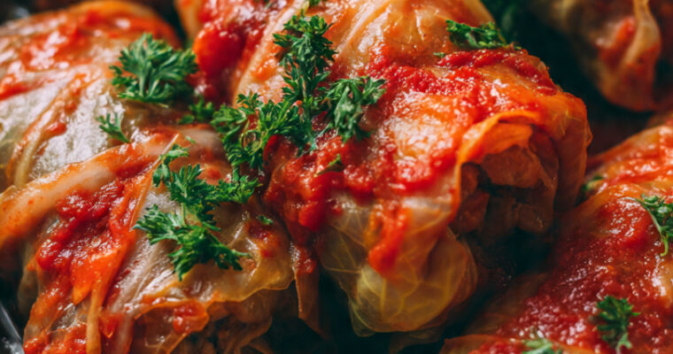 Tradycyjne gołąbki z mięsem i ryżem