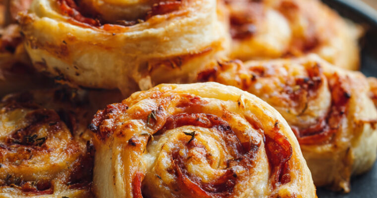 Puff Pastry with Cheese and Ham