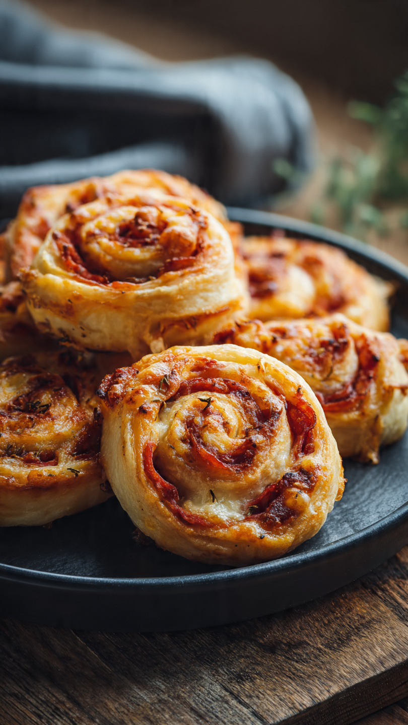 Puff Pastry with Cheese and Ham