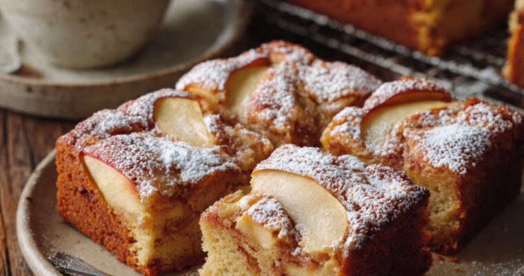 Appel-Kaneel Plaatcake Zoals Vroeger