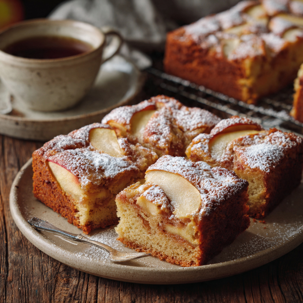 Appel-Kaneel Plaatcake Zoals Vroeger