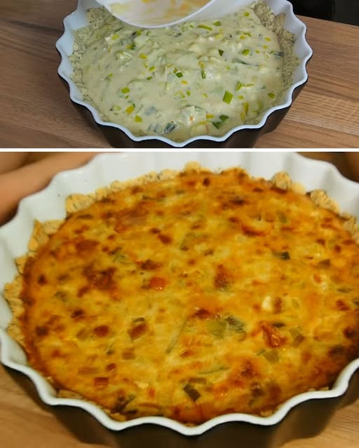 Tarta ziemniaczana z porami i serem feta