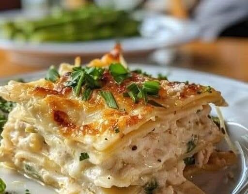 🥦🍗🧀 Wiosenna Lasagne Alfredo z Kurczakiem i Warzywami – kremowa, sycąca i pełna smaku