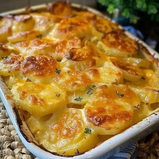 🥔🧀 Kremowy gratin ziemniaczany – idealnie zapiekany i rozpływający się w ustach