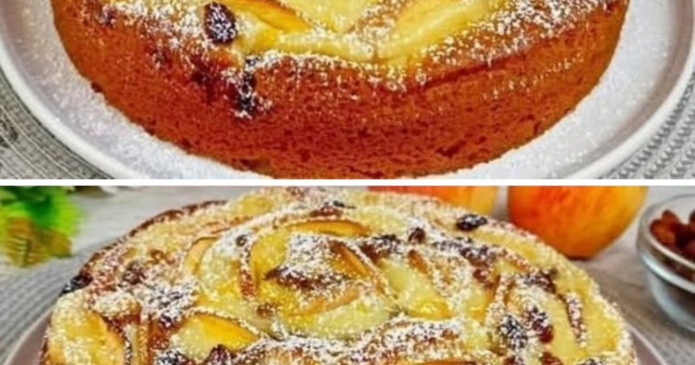 🍎🍰 Jabłkowe ciasto z kremem – miękkie, pachnące i domowe