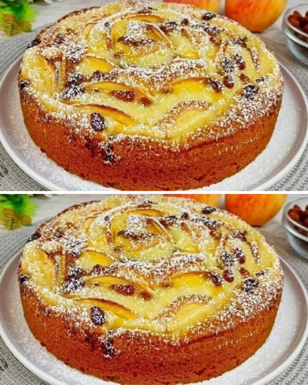 🍎🍰 Jabłkowe ciasto z kremem – miękkie, pachnące i domowe