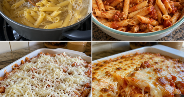 Zapiekane Penne po Włosku – Aromatyczny Makaron z Sosem i Serem