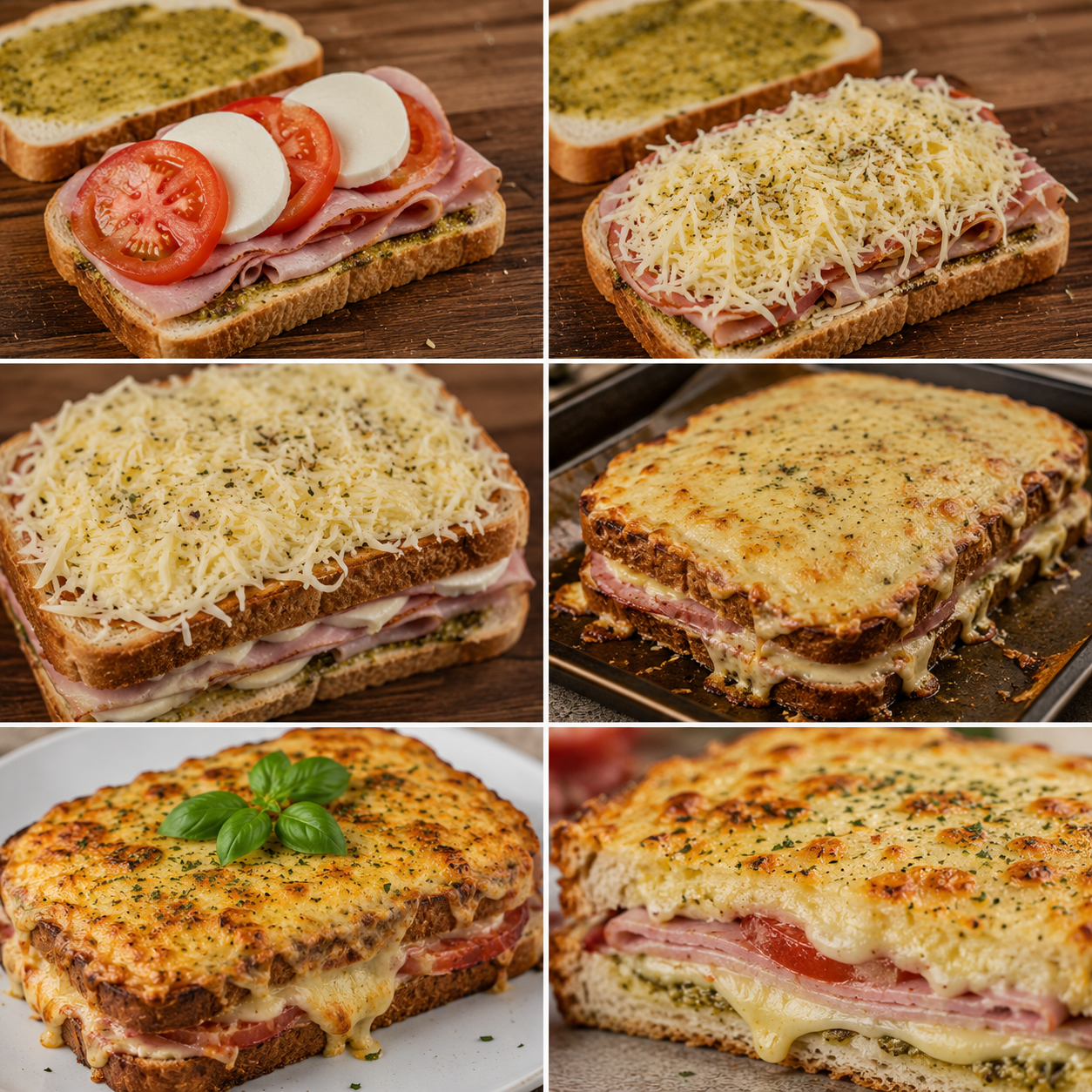 Croque-Mister Italiano – Chrupiąca Włoska Kanapka z Serem i Pomidorami