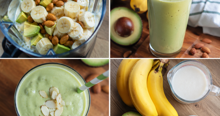 Smoothie Bananowo-Migdałowe z Awokado – Kremowe, Sycące i Pełne Wartości Odżywczych