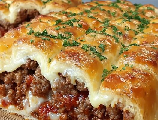 Pikantne Ciasto Francuskie z Mięsem Mielonym i Serem – Chrupiąca Przekąska Pełna Smaku