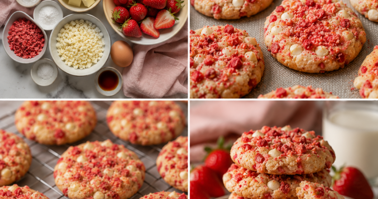 Truskawkowe Ciasteczka Crunch – Słodkie, Piękne i Obłędnie Pyszne!