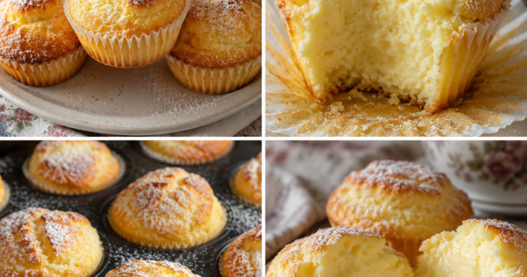 Babcine Muffinki z Twarogiem i Budyniem Waniliowym