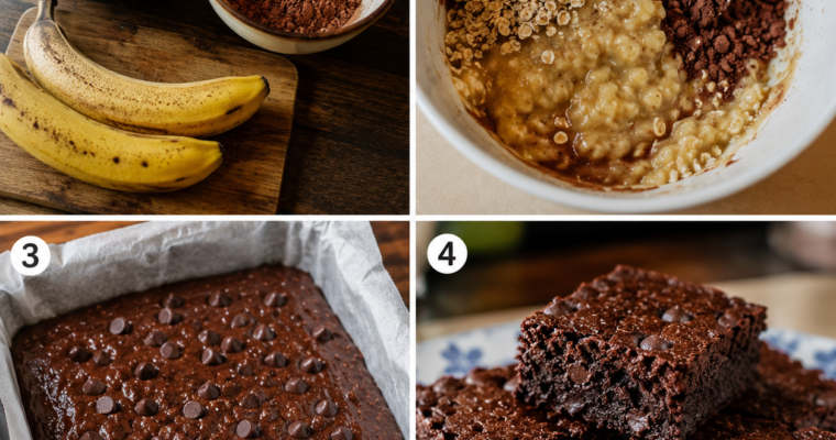 Bananowe Brownie z 3 Składników – Słodki Finał Dnia Bez Dodatku Cukru