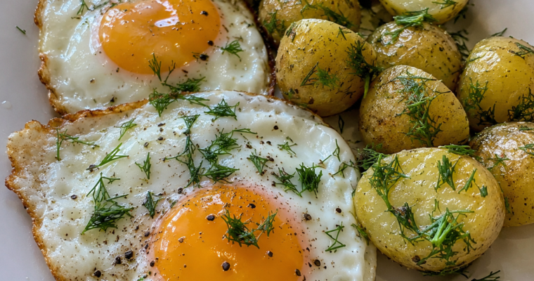 Jajka Smażone z Młodymi Ziemniaczkami i Koperkiem – Smak Polskiego Lata