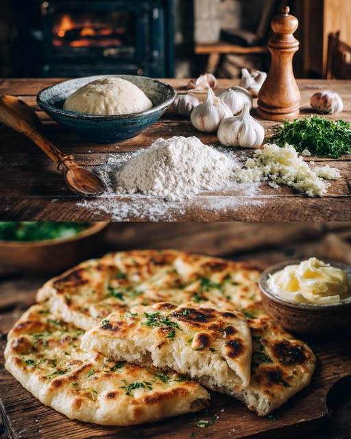 Chlebek Czosnkowy z Patelni – Bez Piekarnika!