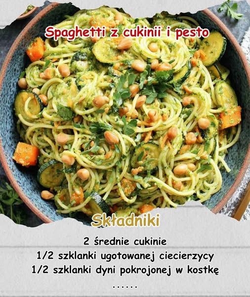 Spaghetti z Cukinii i Pesto – Letni Obiad Bez Ciężkości