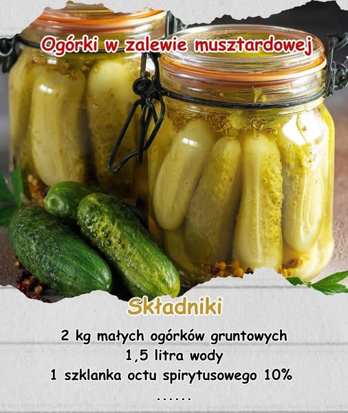 Ogórki w Zalewie Musztardowej – Chrupiące i Pikantne!