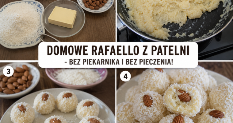 Domowe Rafaello z patelni – Bez piekarnika i bez pieczenia!