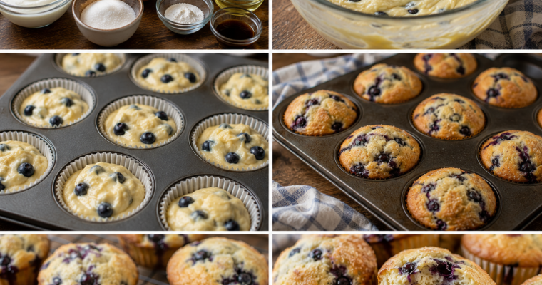 Jogurtowe Muffinki z Jagodami – Bez Miksera i Zawsze Się Udają!