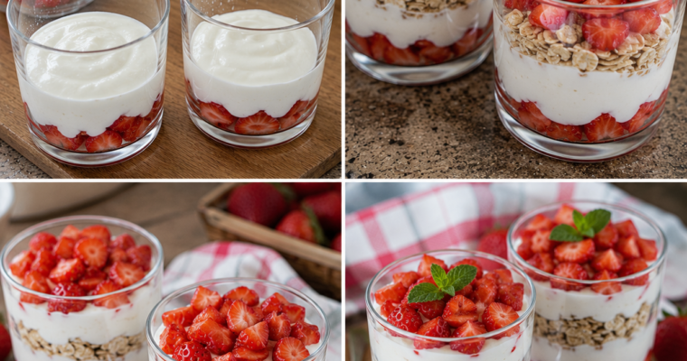 Deser Jogurtowy z Truskawkami – Fit i Szybki!