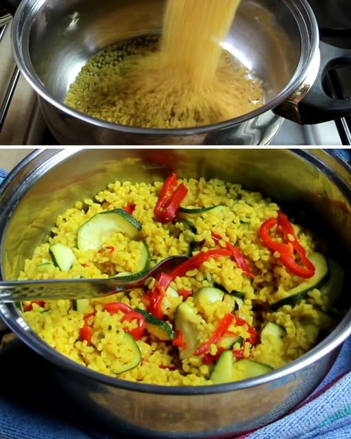 Zapiekanka Bulgurowa z Cukinią i Sosem Tahini – Prosty i Sycący Obiad