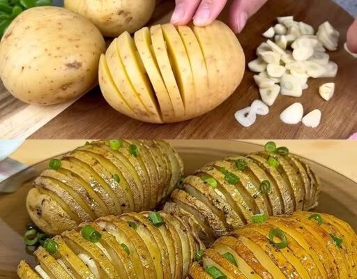 Pieczone Ziemniaki z Czosnkiem i Ziołami – Chrupiące na Zewnątrz, Miękkie w Środku!