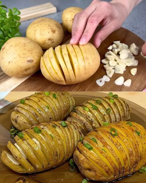 Pieczone Ziemniaki z Czosnkiem i Ziołami – Chrupiące na Zewnątrz, Miękkie w Środku!
