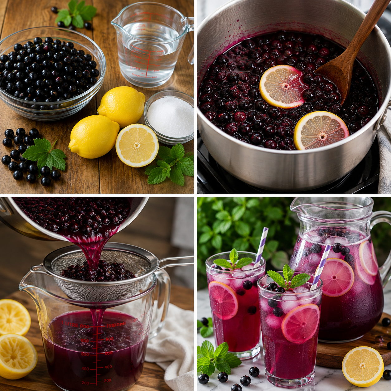 Domácí Limonáda z Černého Rybízu – Ovocná, Svěží a Ideální na Léto!