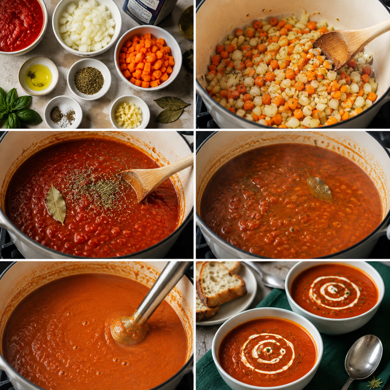 Wegańska Zupa Pomidorowa – Kremowa, Aromatyczna i Prosta do Przygotowania