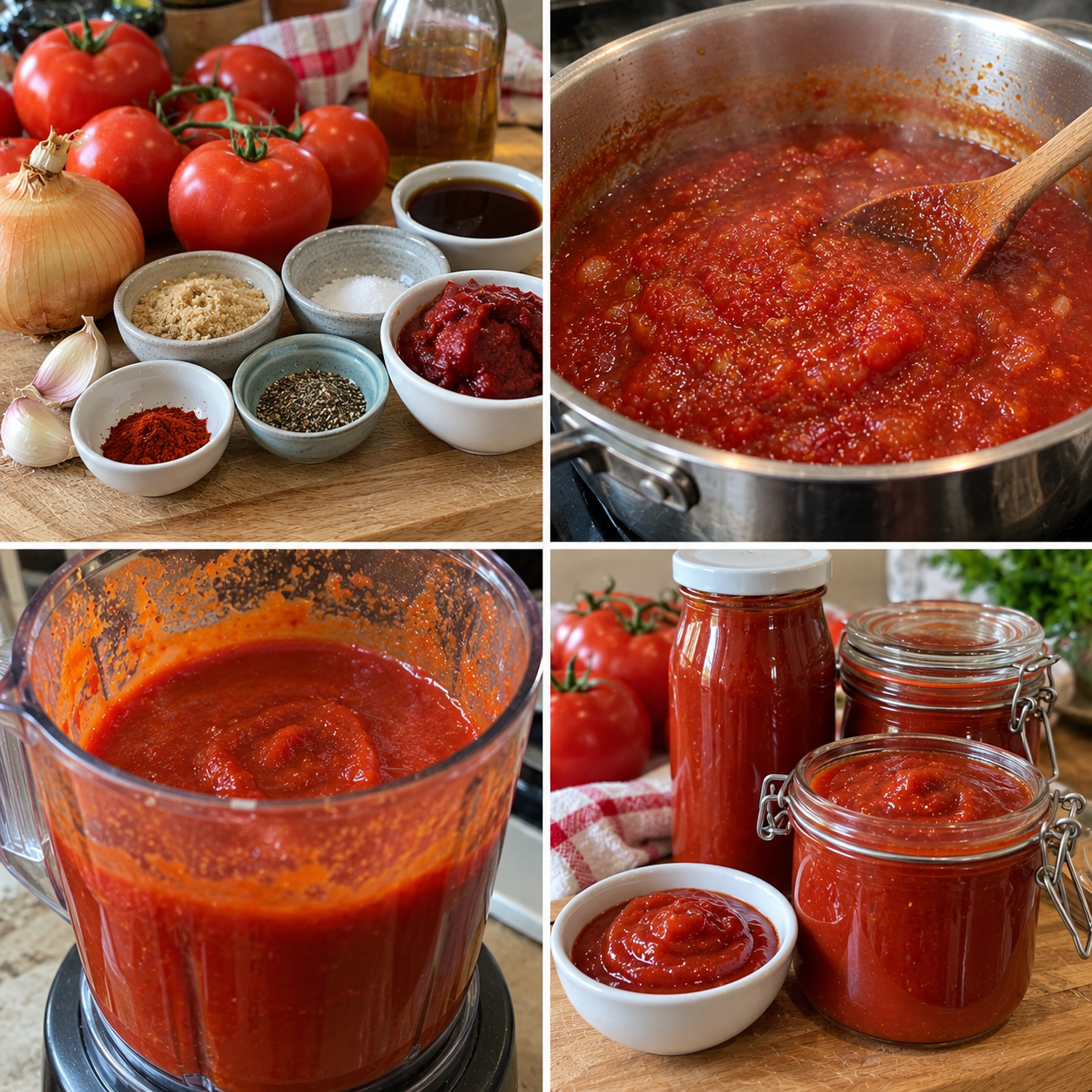 🍅 Fantastyczny Domowy Ketchup – Gęsty, Aromatyczny i Pełen Smaku