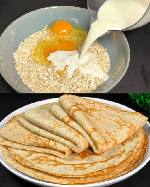 🥞 Naleśniki Owsiane – Miękkie, Elastyczne i Proste do Przygotowania
