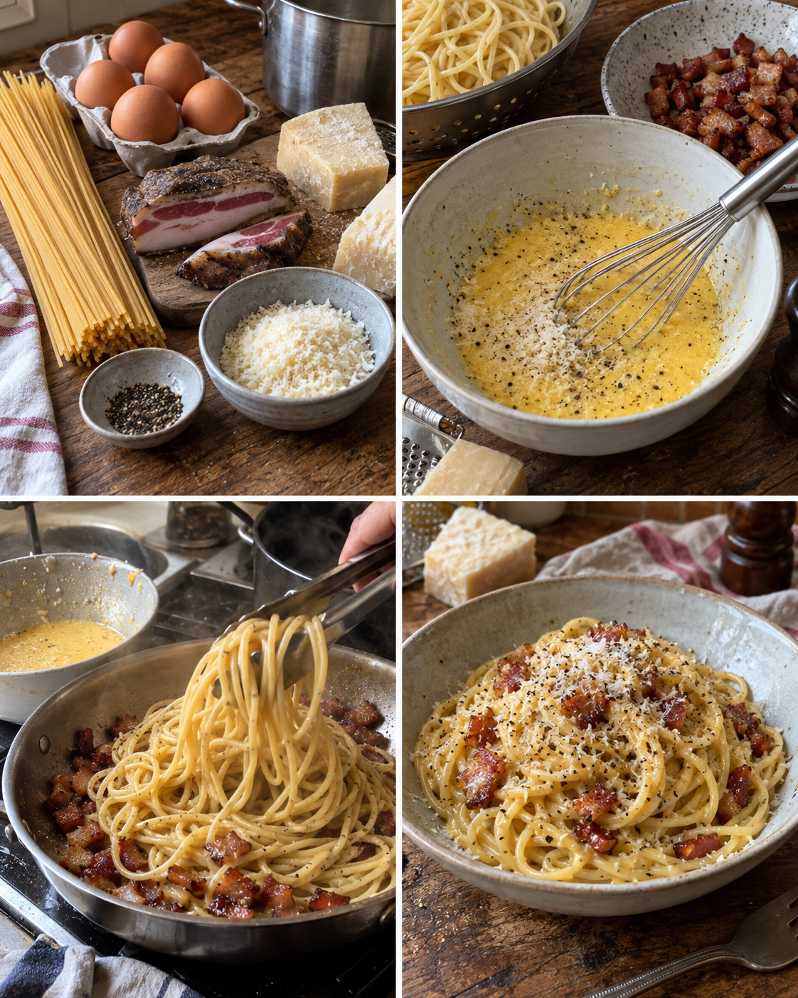 🍝 Jak Przygotować Idealne Spaghetti Carbonara – Klasyczny Włoski Przepis