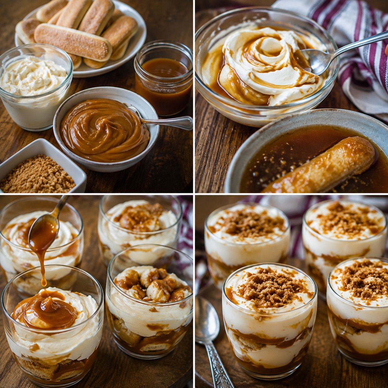 🍮 Tiramisu z Solonym Karmelem – Kremowe, Aksamitne i Bez Pieczenia