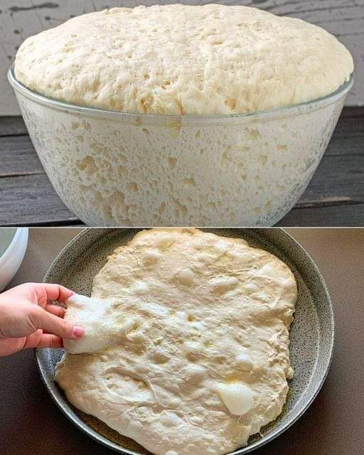 Lekkie, bąbelkowe ciasto na pizzę z małą ilością drożdży